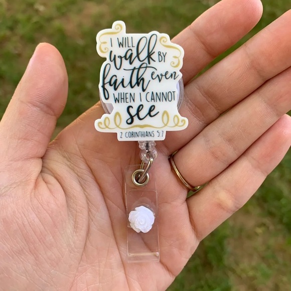 Bible Verse Christian Quote Retractable Badge Holder Lanyard ID Reel Gift Idea - Picture 1 of 3